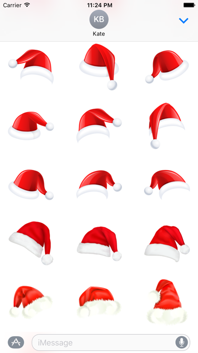 Santa Hat and Beard Stickers Screenshot