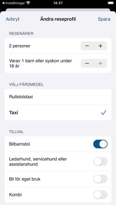 Färdtjänsten Stockholm Screenshot