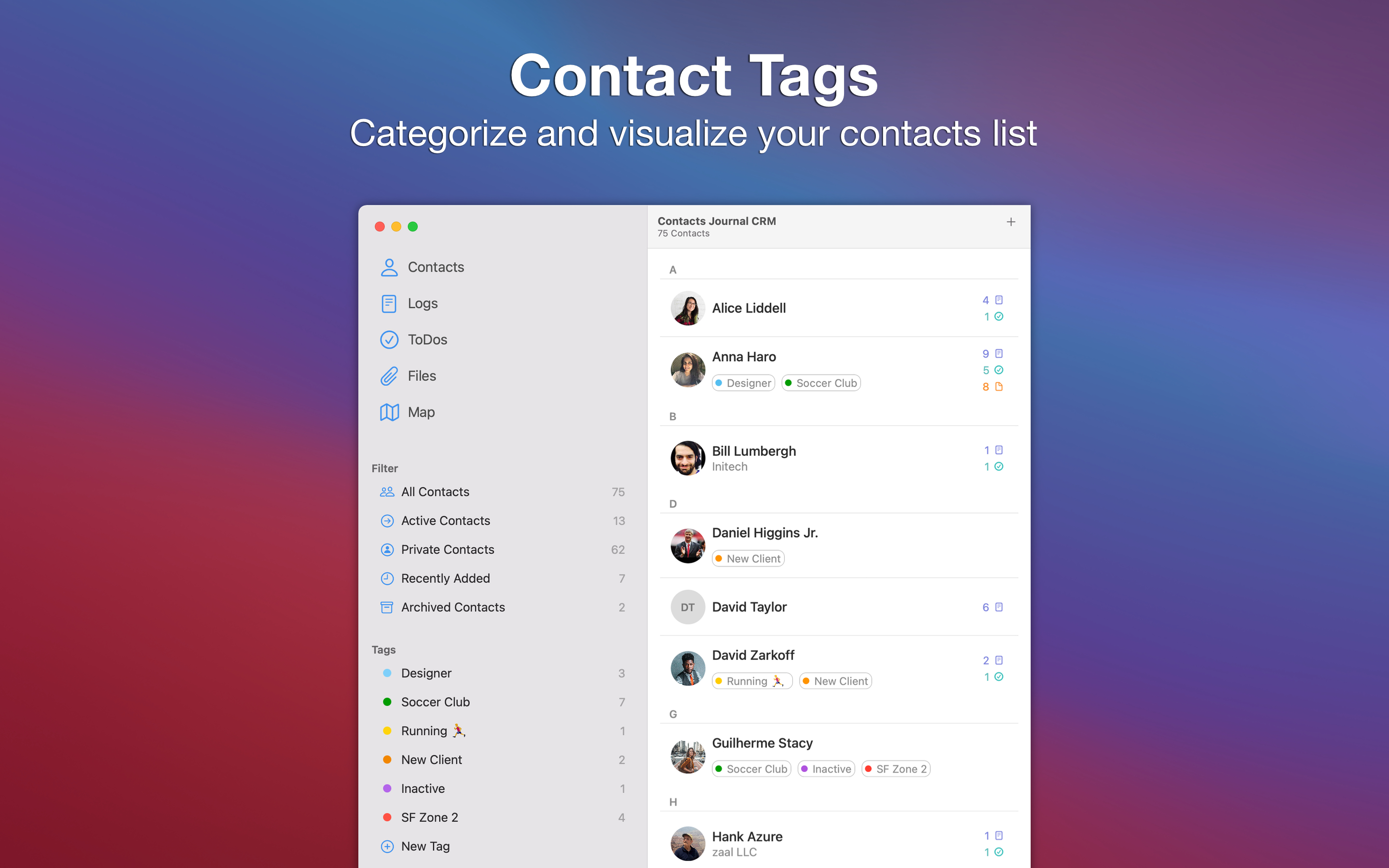 Contacts Journal CRM