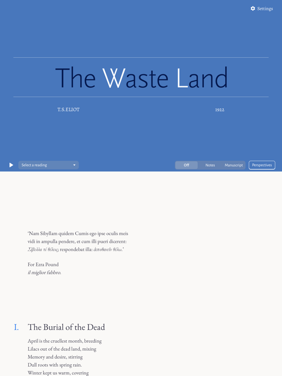Screenshot #1 for The Waste Land