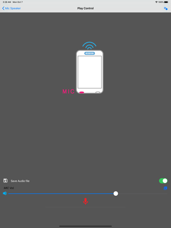 Mic Speaker iPad screenshot 7 - Music app