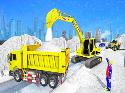 雪のオフロード建設ゲームのおすすめ画像4