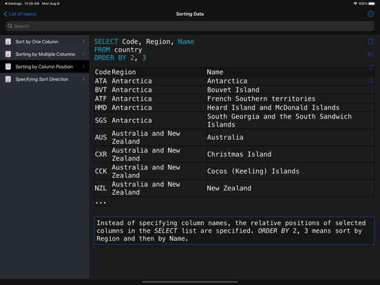 Screenshot #6 pour SQL Recipes Pro