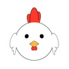rooster ball sticker icon