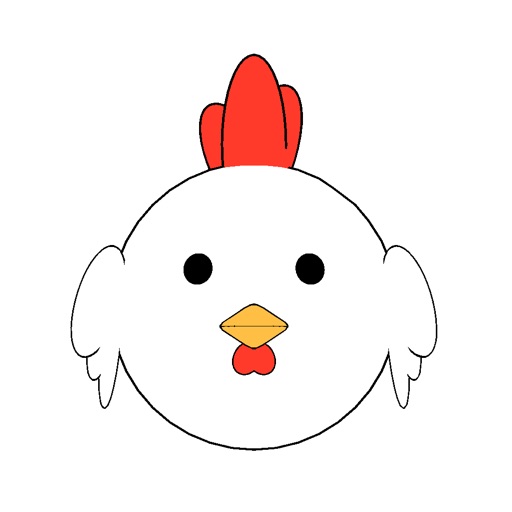 rooster ball sticker