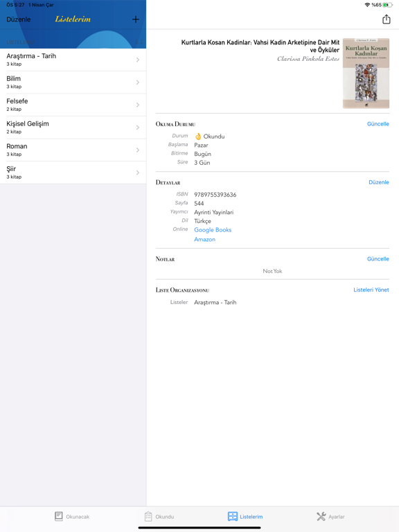 Screenshot #5 pour Kitaplarım