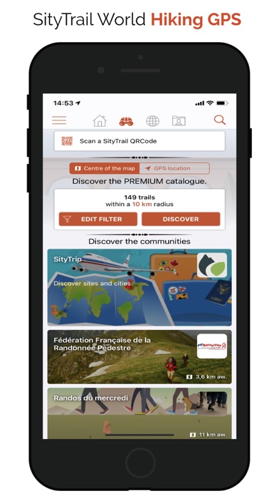 SityTrail+ GPS hike bike ski Screenshot