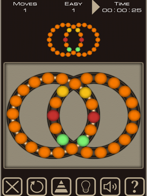 Balls on rings iPad screenshot