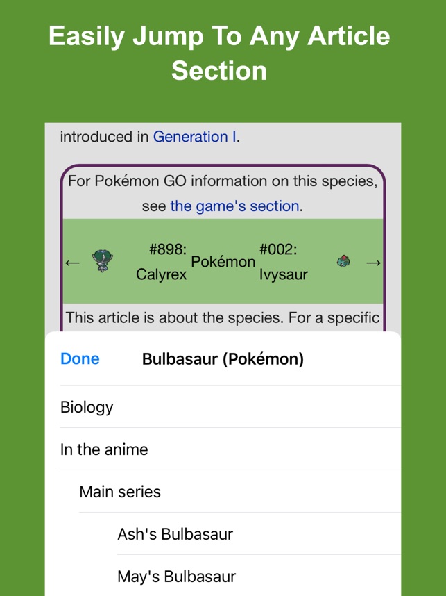 Bulbapedia - Wiki for Pokémon on the App Store