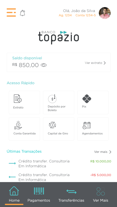 Banco Topázio Screenshot
