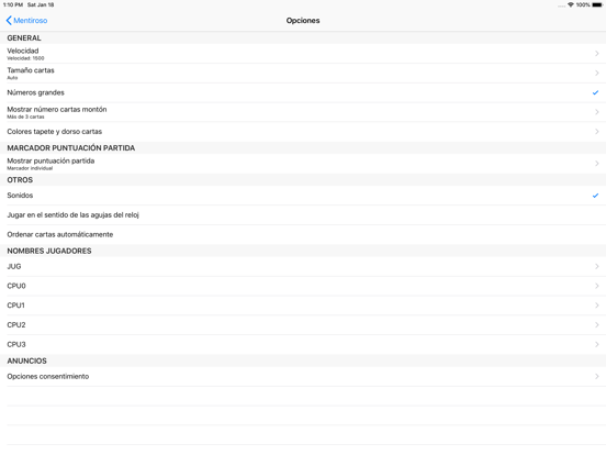 iMentiroso iPad screenshot