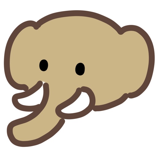 cute mammoth sticker iOS App