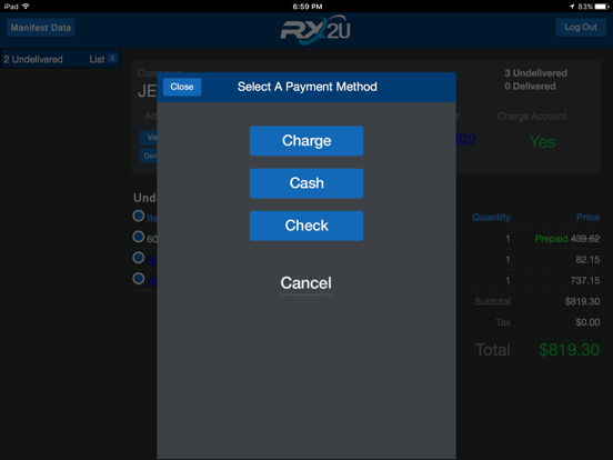 Rx2U iPad screenshot