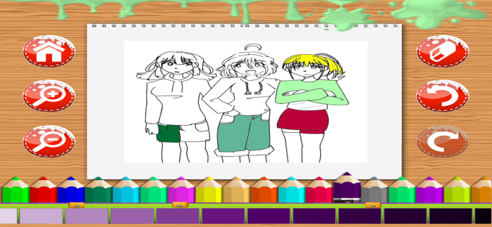 Sakura School Coloring Book
