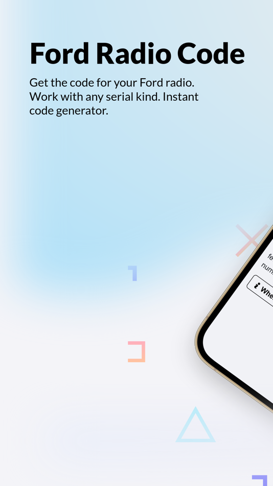 #1. Ford Radio Code Generator (iOS) Podle: Calin Alexandru Florentin