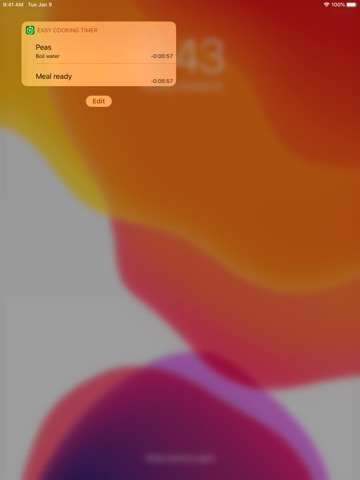 Easy Cooking Timer iPad screenshot