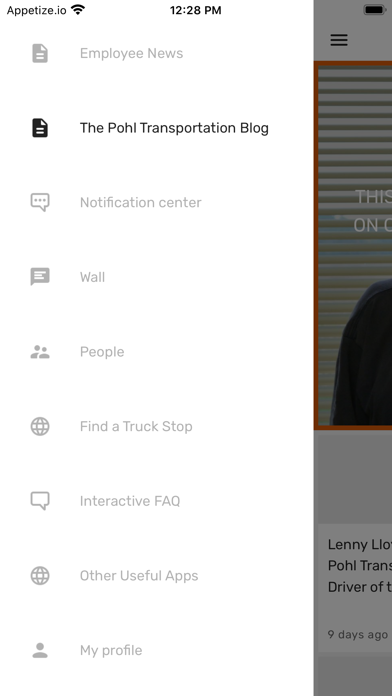 Pohl Transportation Driver App Screenshot
