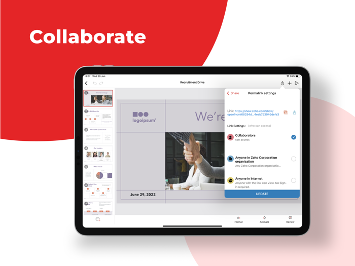 Zoho Show Presentation Maker
