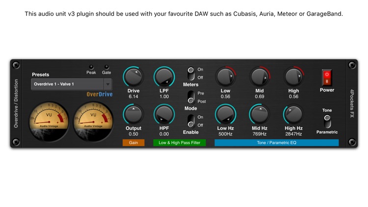Overdrive AUv3 Plugin