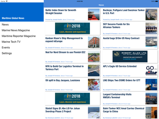 Maritime Global News iPad screenshot 5 - News app