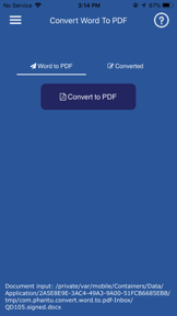 Convert DOC/DOCX to PDF screenshot
