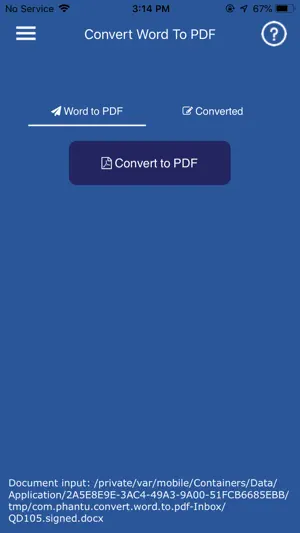 Convert DOC/DOCX to PDF screenshot 2
