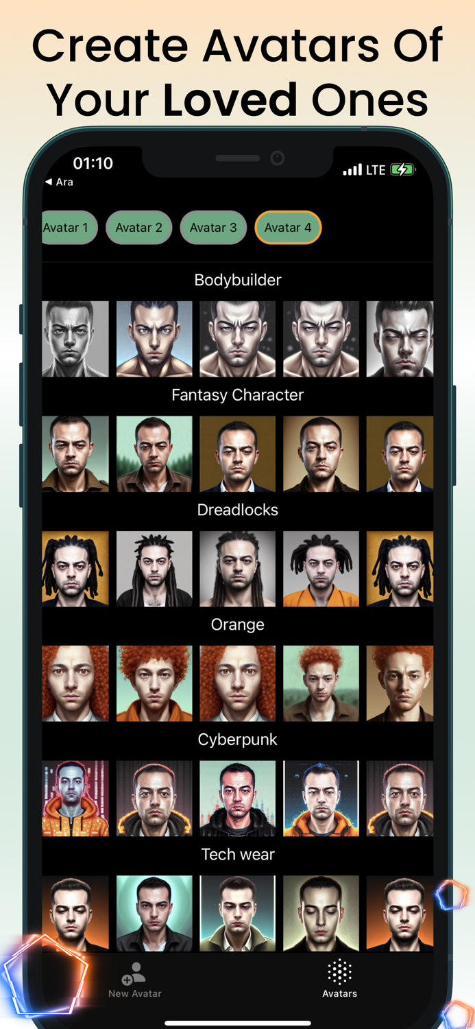 Down AiAvatar-Generator-Art