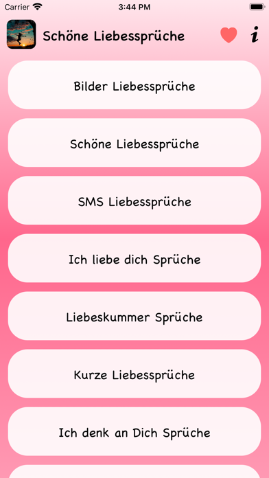 Schöne Liebessprüche Screenshot