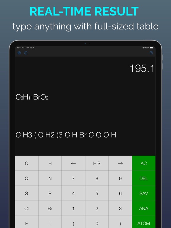 Chem_Calculator iPad screenshot 6 - Education app