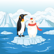 Polar Bear & Penguin Stickers