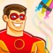 ﻿Download the application to paint superheroes drawings