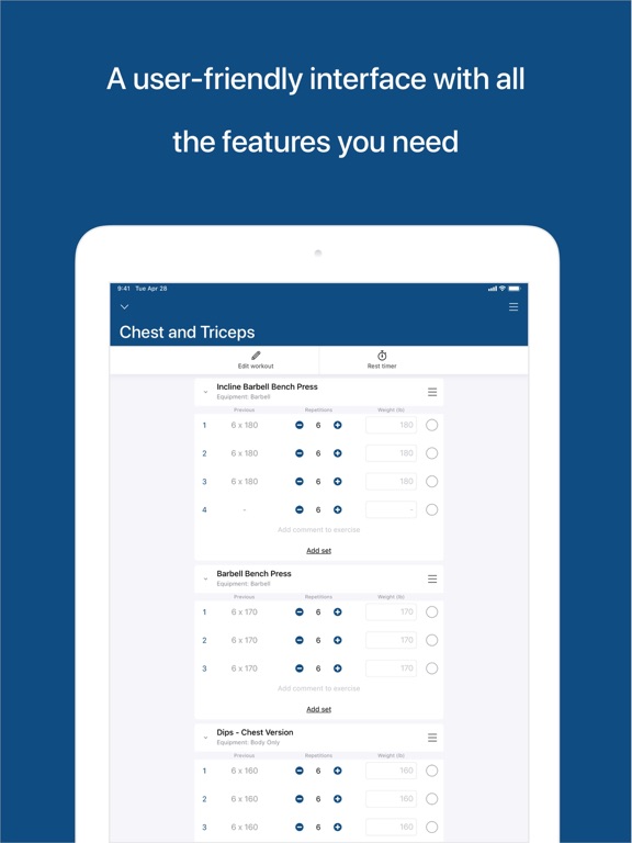 Loaded - Workout Journal iPad screenshot 5 - Health & Fitness app