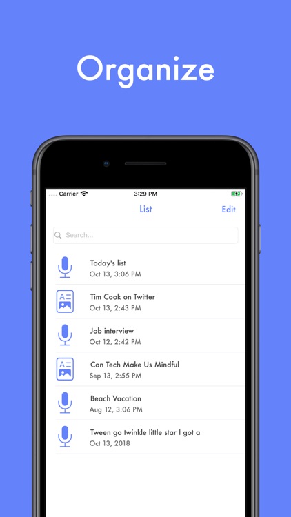 Texter - Recording, Transcript screenshot-8