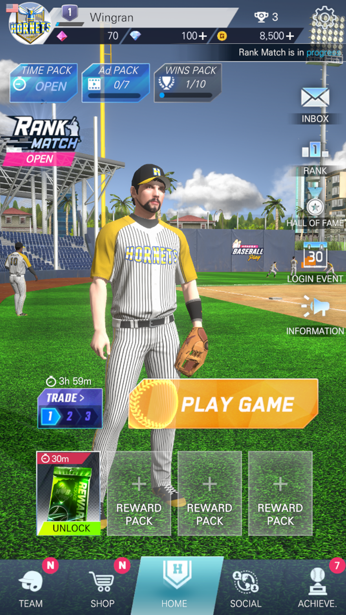 Baseball Play  Real-time PVP