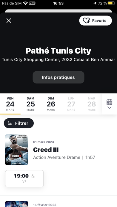 Pathé Tunisie Screenshot