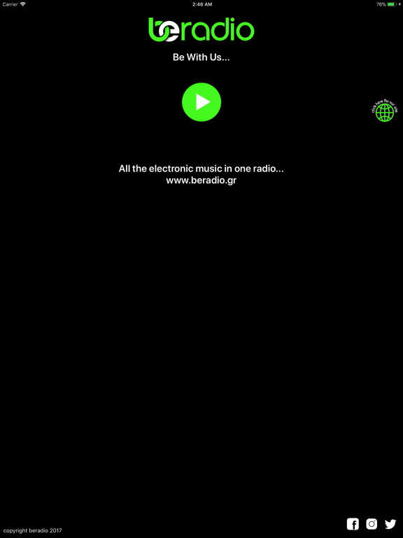 Be Radio iPad screenshot 1 - Music app