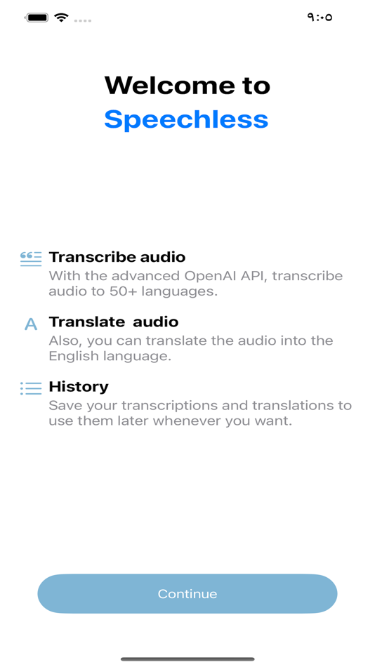 #1. Speechless: audios to texts (iOS) 게시자: Elsayed Hussein