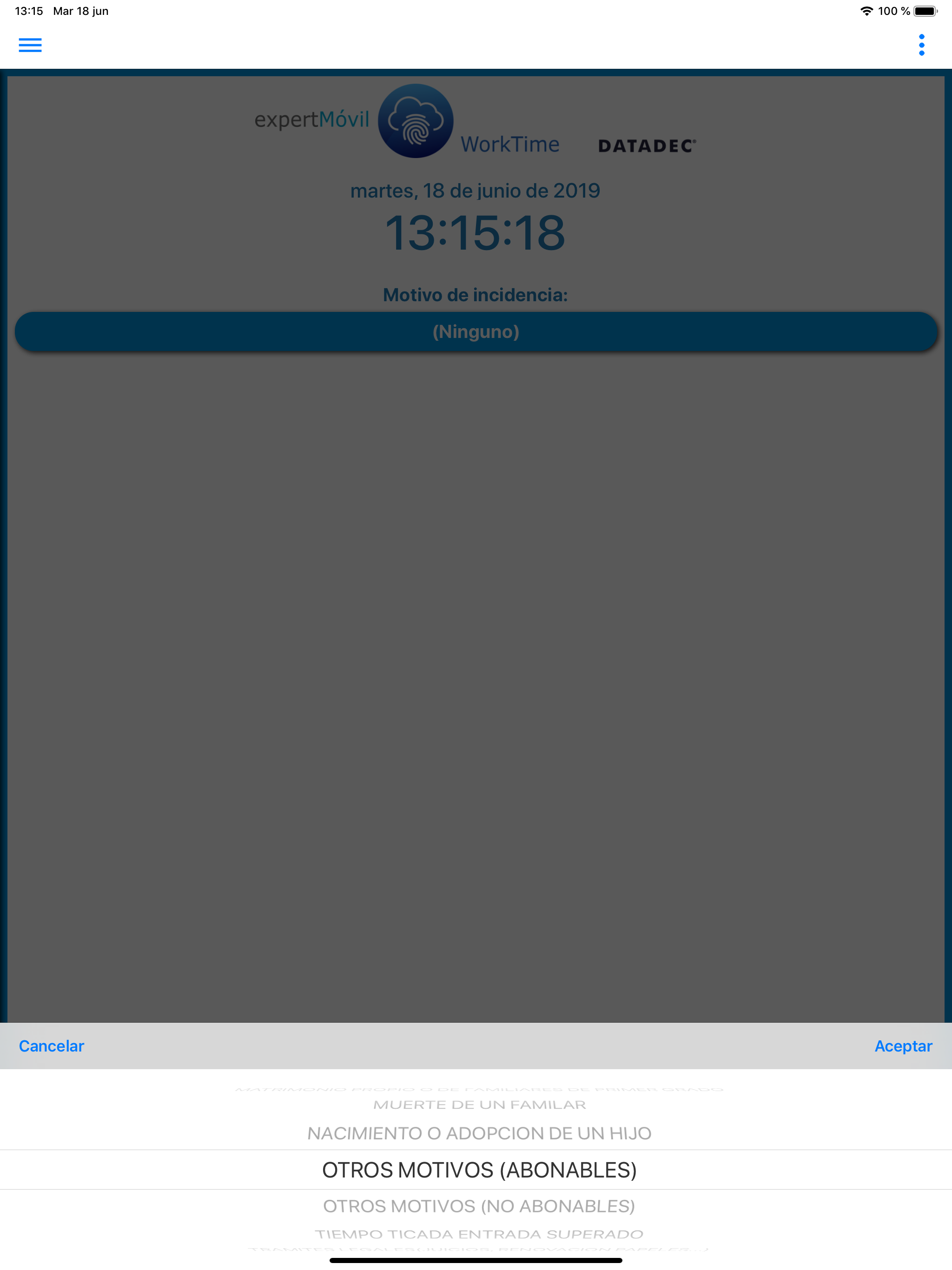 expertMóvil WorkTime screenshot 6