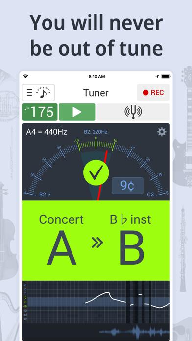 Tuner & Metronome -Soundcorset Screenshot