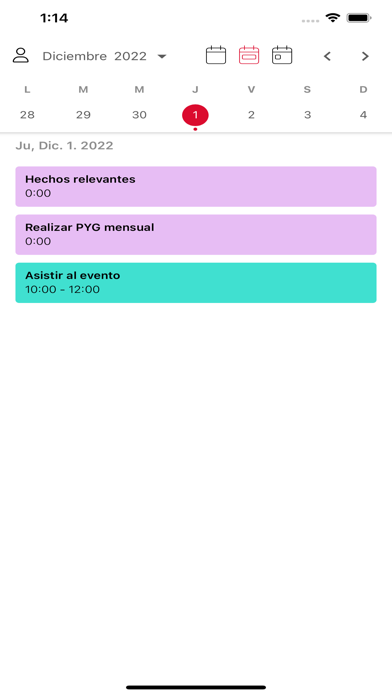 eGAM Tasks Screenshot