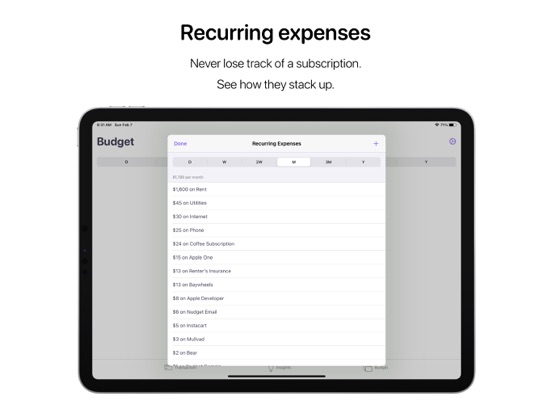 Nudget: Spending Tracker iPad app afbeelding 5