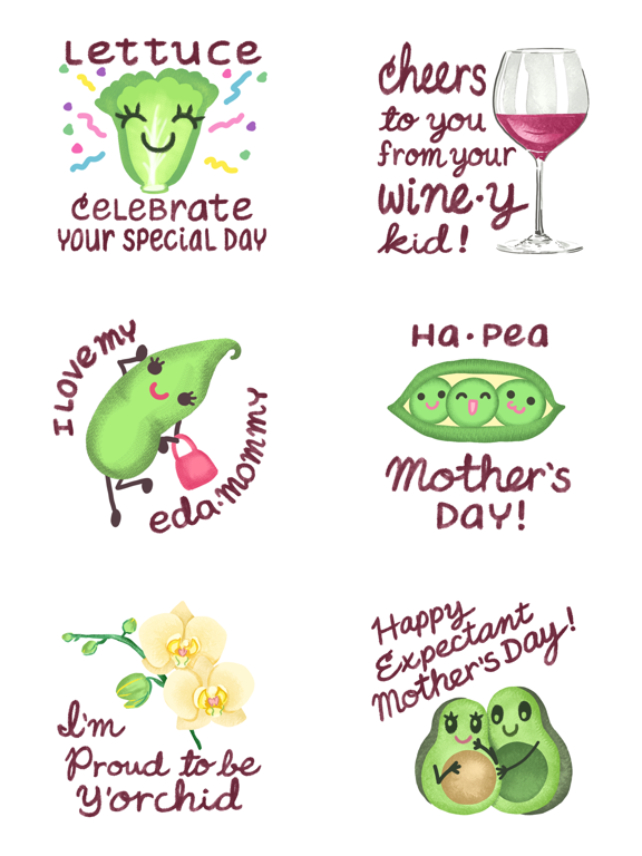# Puns 4 Mum Sticker Pack iPad screenshot 7 - Stickers app