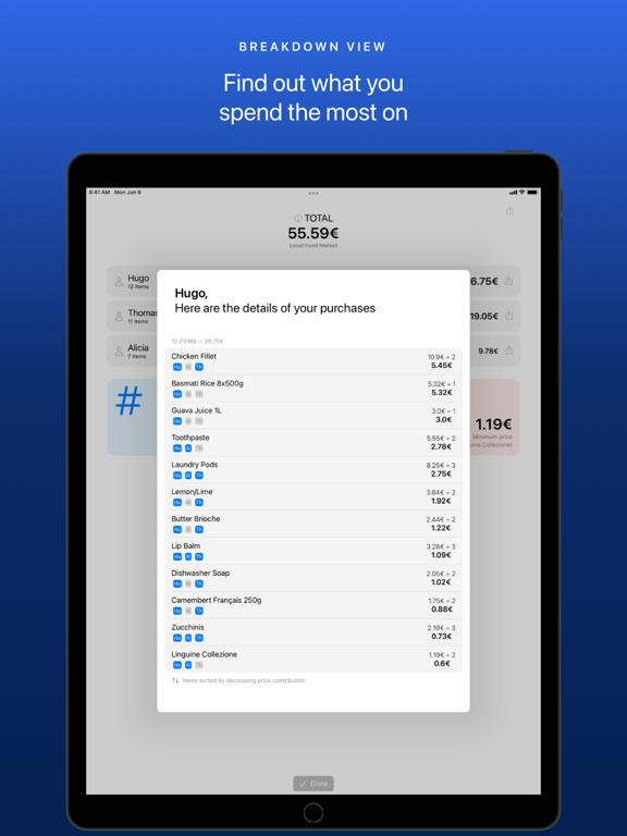 Split! your receipts iPad screenshot 5 - Finance app