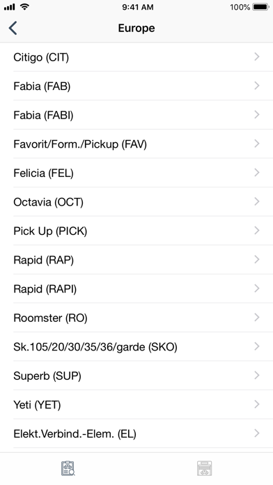 Car parts for Skoda diagrams Screenshot