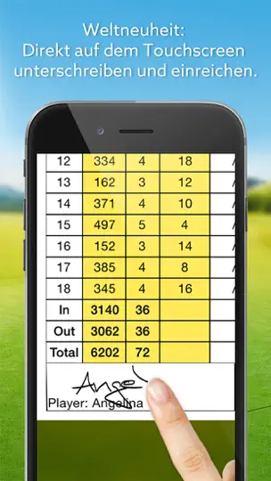 Screenshot von Expert Golf – Scorekarte auf dem iPhone 4