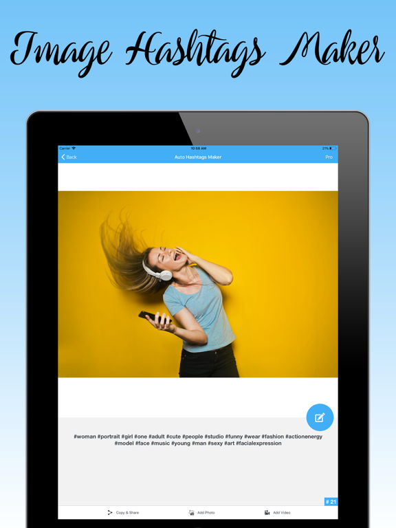 Auto Hashtags Maker iPad screenshot 5 - Social Networking app