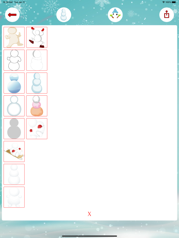 Christmas Tree and Snowman iPad screenshot 3 - Entertainment app