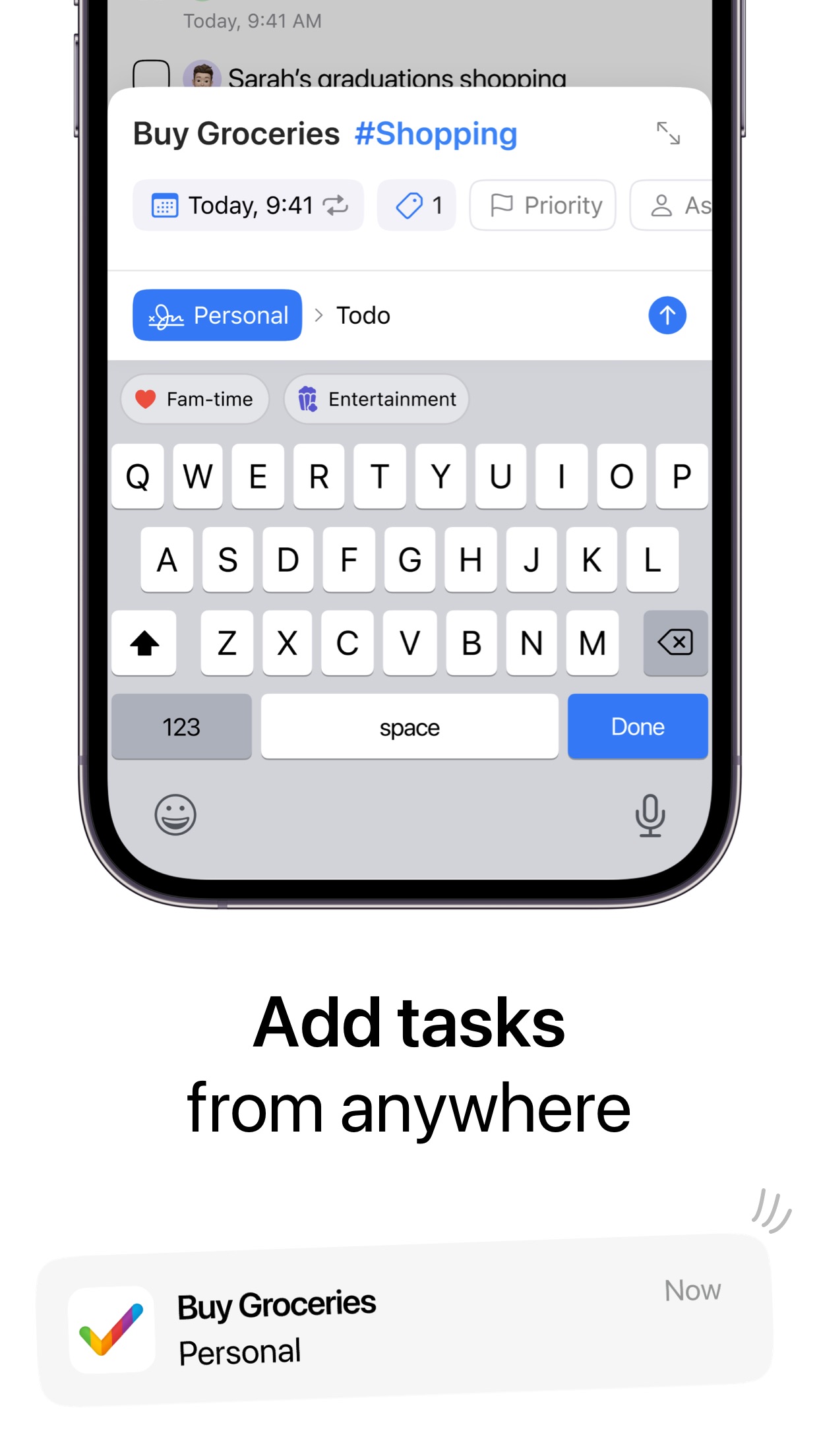 Screenshot do app Tasks: Todo Lists & Kanban