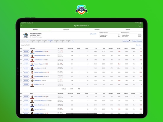 Screenshot #4 pour ESPN Fantasy Sports & More