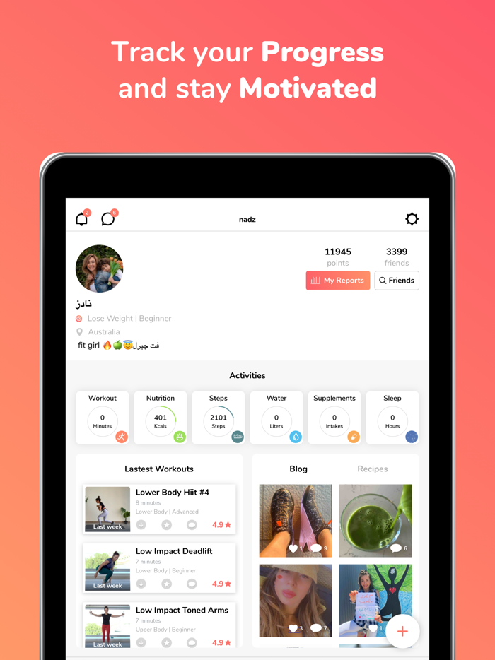Gymnadz - Womens Fitness App